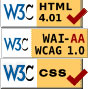 Logotipos de uso de HTML y CSS vlidos y cumplimiento de accesibilidad nivel AA.